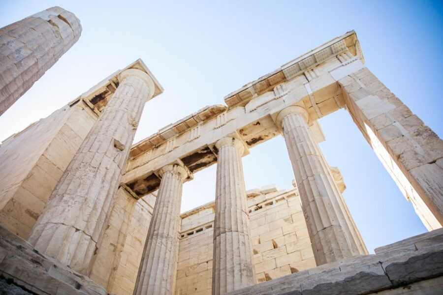Athens: The Acropolis and Greek Food Private Guided Tour - Leaving the Acropolis: Plaka Streets, Monastiraki Energy, Market Atmosphere